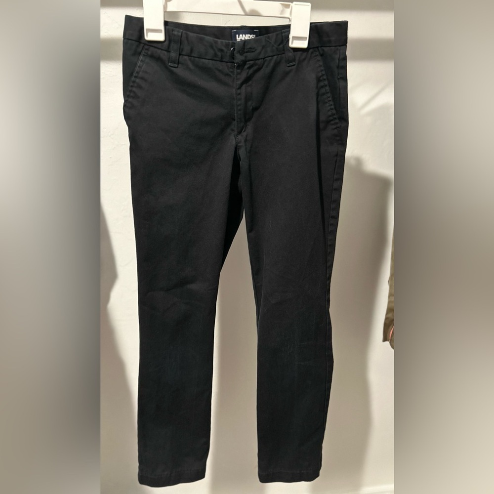 Lands' End Girls Navy Blue uniform adjustable pants